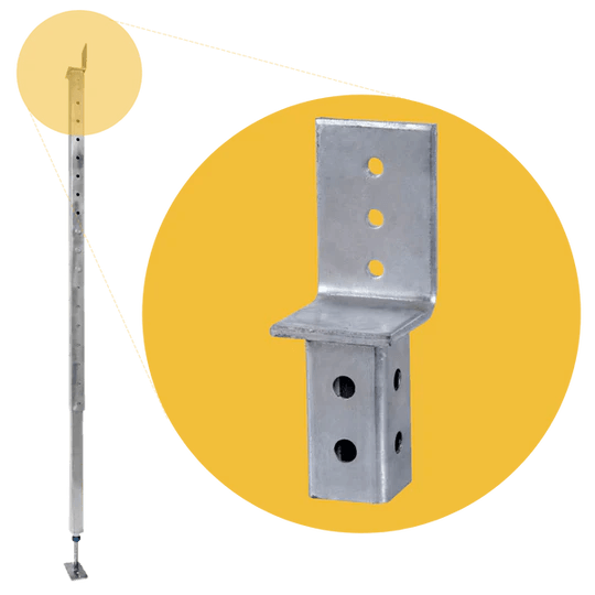 Telpost Adjustable Steel Post Support - Network Steel