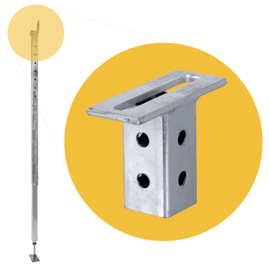 Telpost Adjustable Steel Post Support - Network Steel