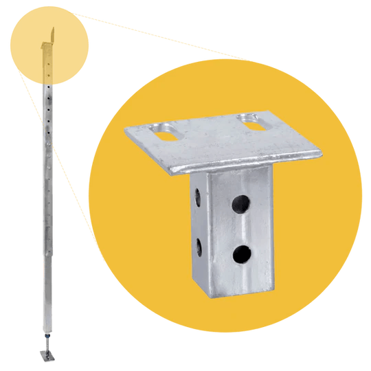 Telpost Adjustable Steel Post Support - Network Steel