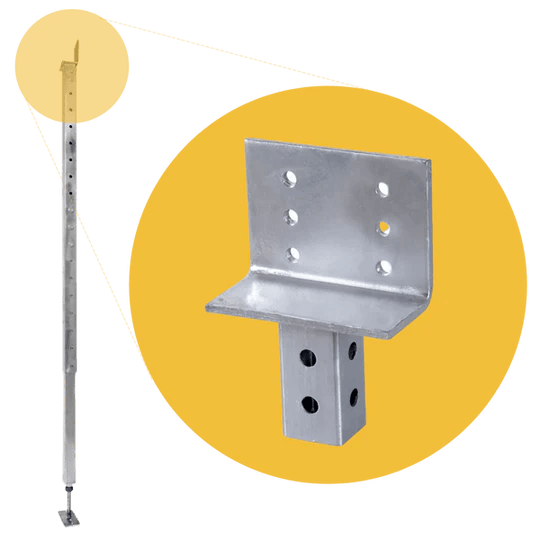 Telpost Adjustable Steel Post Support - Network Steel