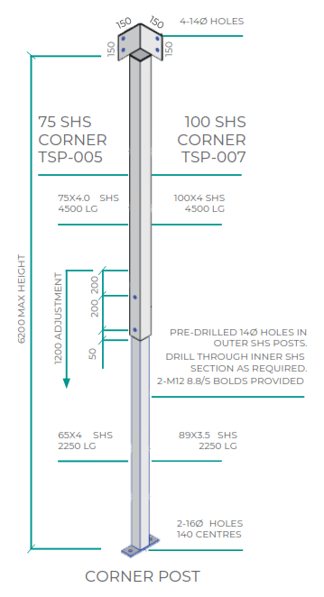 Adjust-A-Post - Adjustable Steel Posts – Network Steel