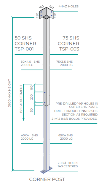 Adjust-A-Post - Adjustable Steel Posts – Network Steel